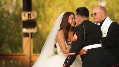 Juan Dominguez gave a lot for his country. His adopted California hometown did not forget his sacrifice and treated him and his new bride to the wedding of their dreams.

